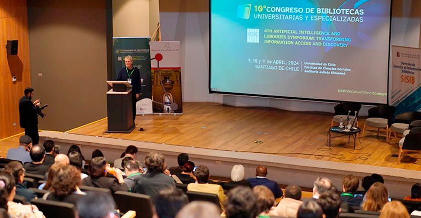 Congreso internacional en la U. de Chile abordó cómo la inteligencia artificial está transformando las bibliotecas