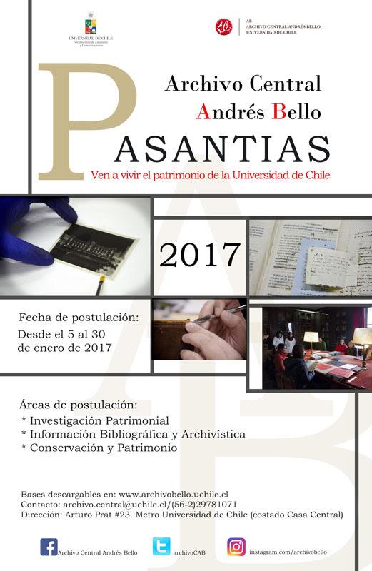 Programa de Pasantías en Archivo Central Andrés Bello 2017