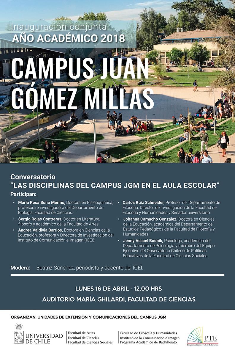 Campus JGM de la Universidad de Chile resaltará el valor de sus disciplinas para la nueva educación pública