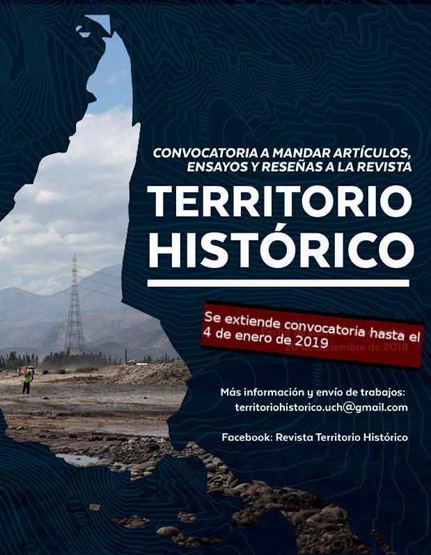 Revista Territorio Histórico abre convocatoria para la publicación de artículos, ensayos y reseñas en su segunda edición
