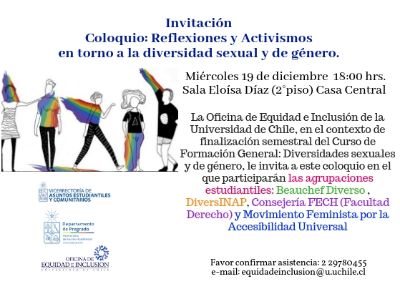 Coloquio: Reflexiones y Activismos en torno a la diversidad sexual y de género