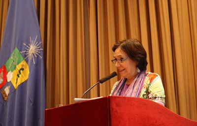 Carmen Andrade, encargada de la Oficina de Igualdad de Oportunidades de Género de la Vicerrectoría de Extensión y Comunicaciones.