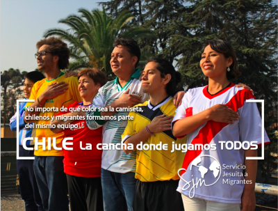 Gráfica de la campaña "Chile, la cancha de todos".