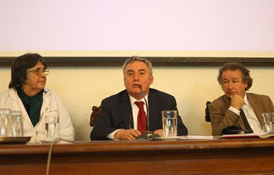 El Rector Ennio Vivaldi y el Jefe de la División Superior del MINEDUC, Francisco Martínez, analizaron el curso actual de la reforma educacional.