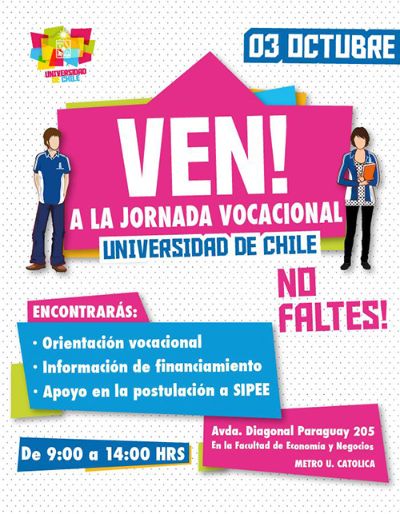 La jornada se realizará en la Facultad de Economía y Negocios, ubicada en Diagonal Paraguay 205, entre las 09:00 hrs. y las 14:00 hrs. del sábado 3 de octubre.