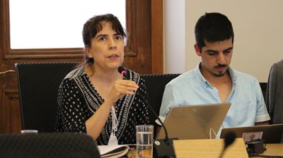 La presidenta de la Comisión, Senadora Mercedez López, hizo la explicación ante la plenaria.