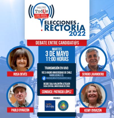 Afiche Foro radial Hablemos todUs: Elecciones Rectoría 2022