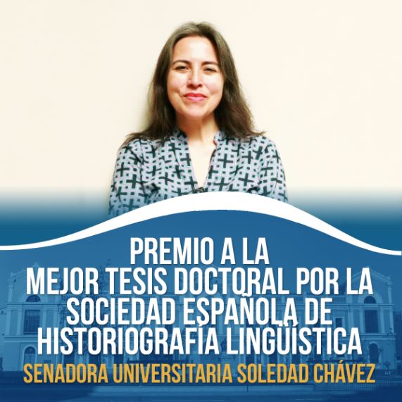 Senadora Soledad Chávez premiada por la Sociedad Española de Historiografía Lingüística