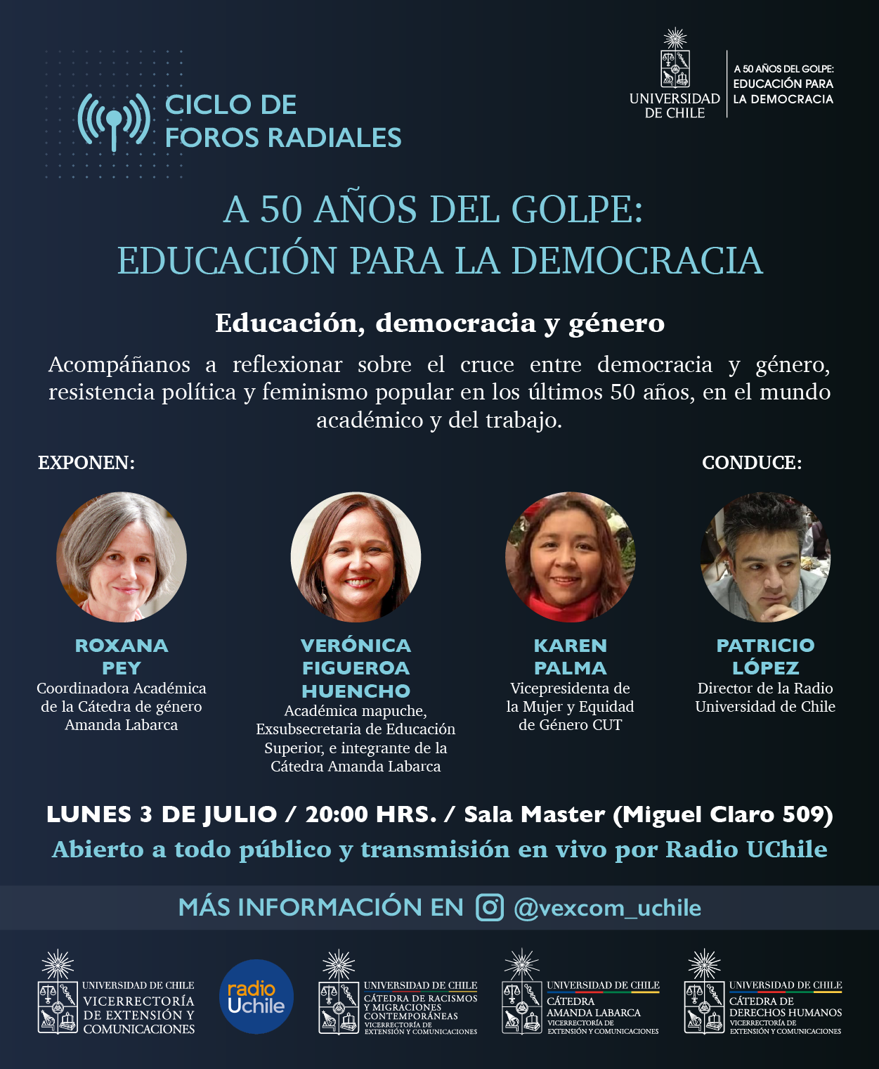 Ciclo De Foros Radiales A 50 Años Del Golpe De Estado Educación Democracia Y Género 1418