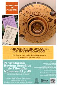 Jornadas de Avance de Investigación y Presentación del Instituto de Filosofía de la Universidad de Antioquia en Colombia