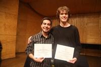 Los ganadores del del Concurso de Interpretación Musical, Emmanuel Sowicz y Gerardo Bluhm