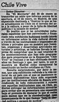 A partir de muestras como "Chile Vive" y "Expo 92" en Sevilla, también analiza cómo se transformó la escena artística y cultural entre los últimos años de dictadura y los primeros de transición.