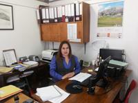 Yessenia Márquez Cerda (30), Secretaria del Departamento de Teoría de las Artes, en la sede las Encinas. 