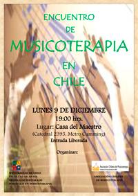El Encuentro de Musicoterapia en Chile se realizará este lunes 9 de diciembre, desde las 19:00 hrs., en La Casa de Maestro, ubicada en Av. Catedral #2395 (metro Cumming). Entrada liberada y abierta.