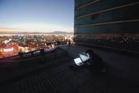 Proceso de captura de paisaje, helipuerto edificio telefónica, Febrero 2013.