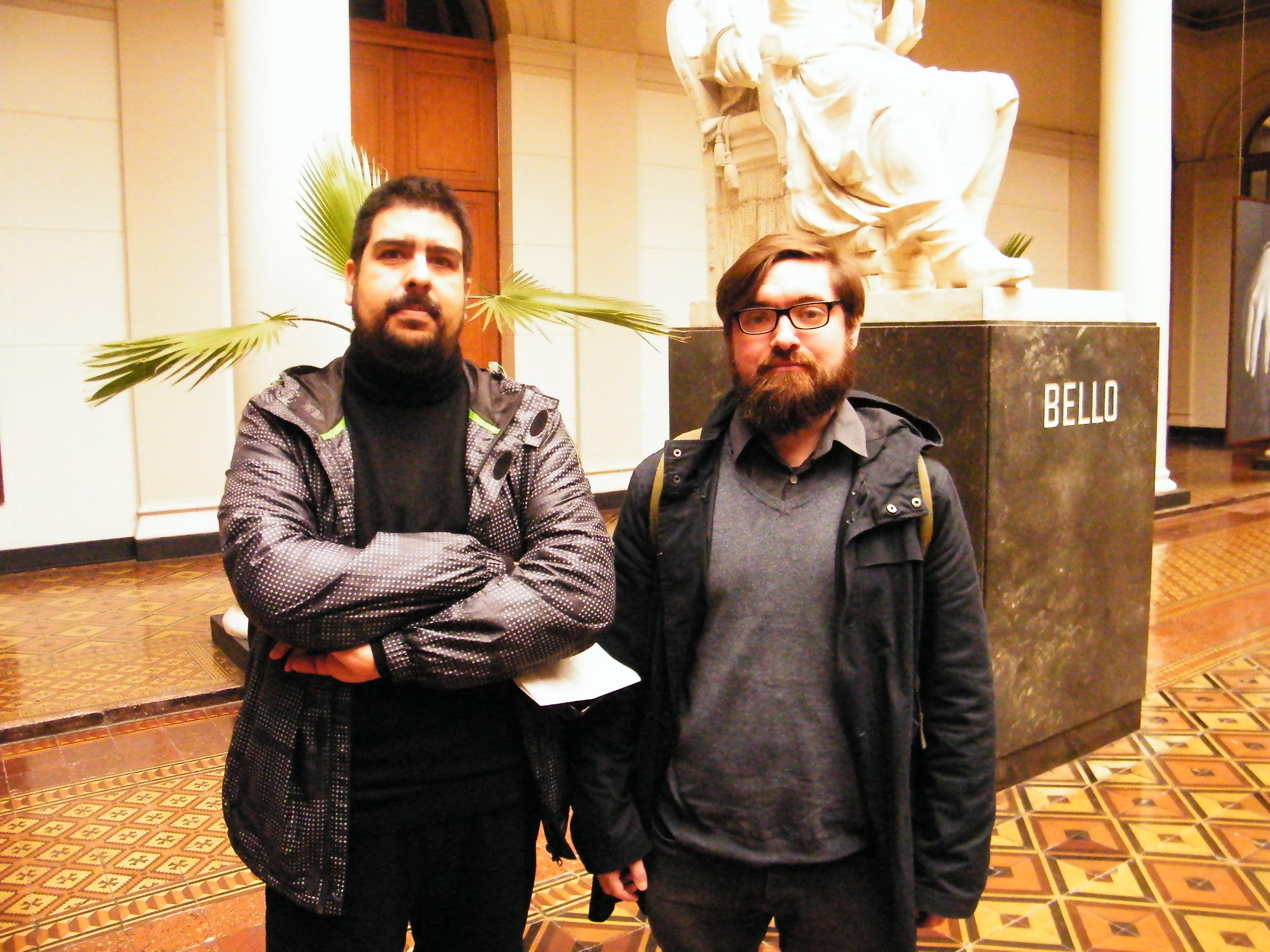 Los profesores Mario Marchant y Diego Gómez.