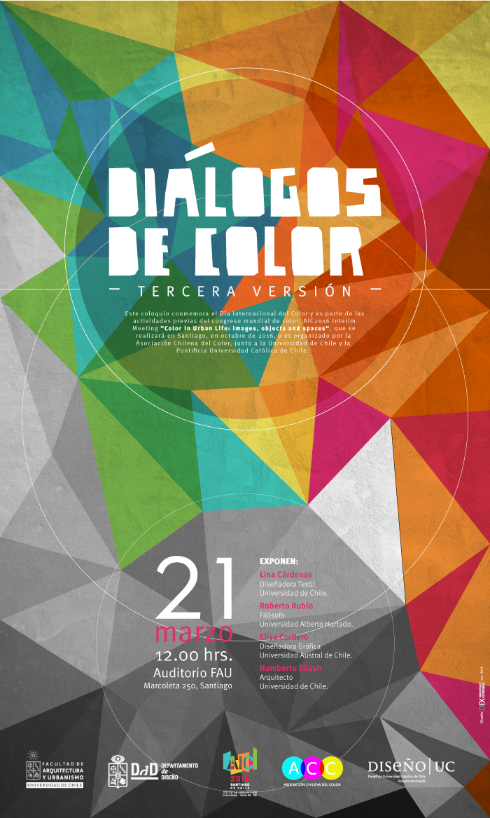 Afiche coloquio Diálogos de Color