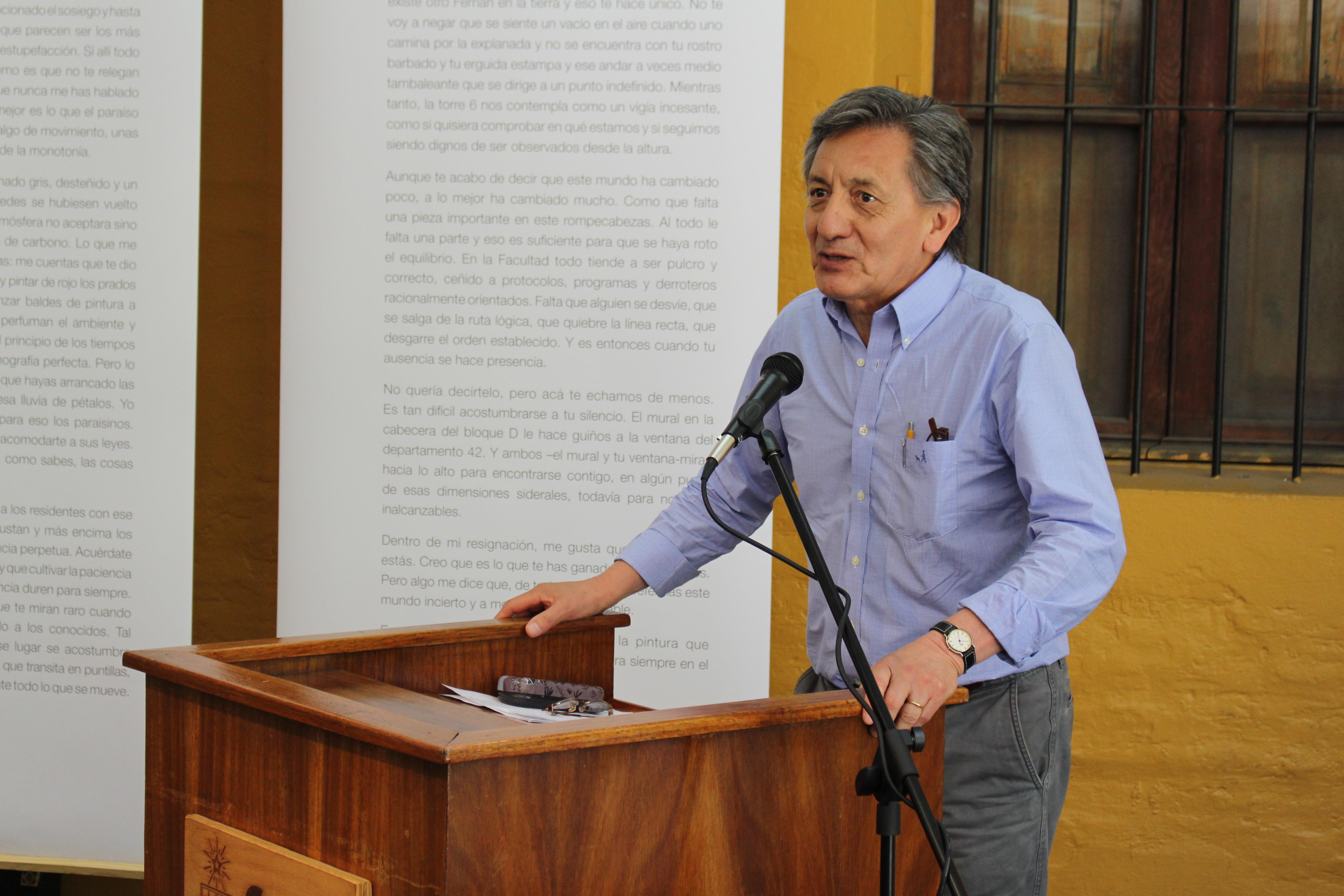 El académico y Director del Departamento de Arquitectura, Mario Terán, también hizo uso de la palabra.