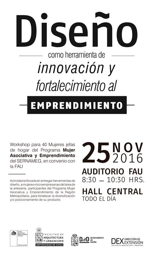 Workshop "Diseño como herramienta de innovación y fortalecimiento al emprendimiento"