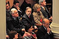 Representantes del mundo político se hicieron presentes en la ceremonia realizada en el Salón de Honor de la Casa Central.