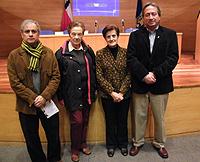 De izq. a der. Dr. Alejandro Ramírez, Profa. Ana Escríbar, Dra. Adela Cortina, Dr. Raúl Villarroel.