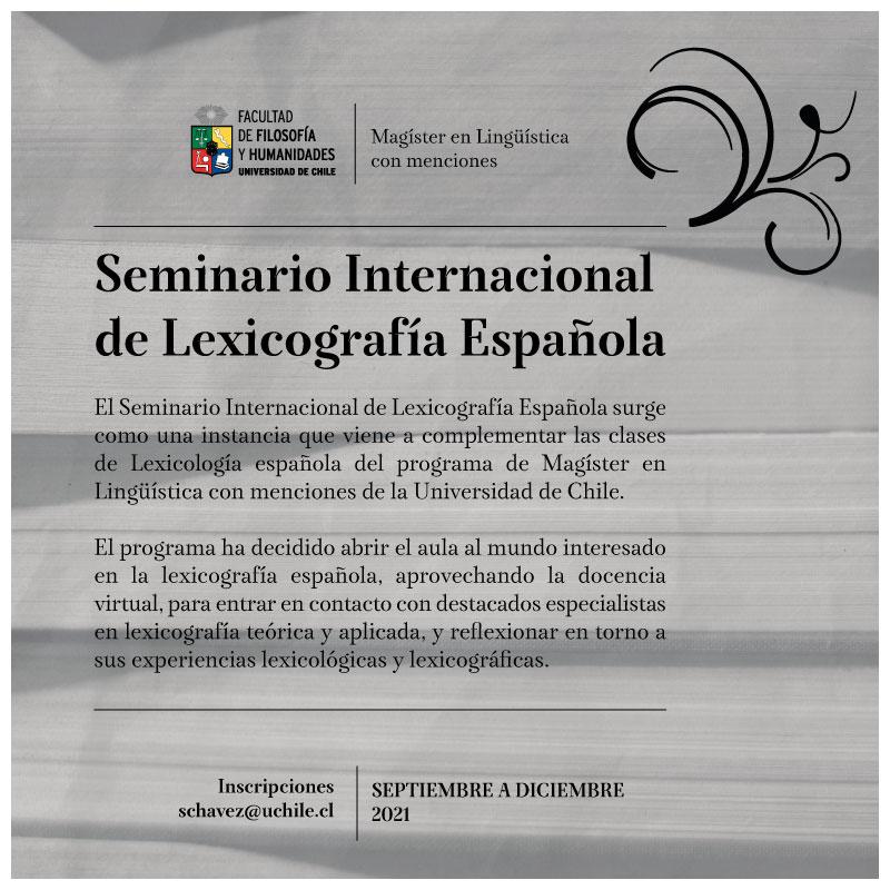 Seminario Internacional de Lexicografía Española