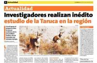 La prensa destacó el estudio. En la imagen un artículo publicado en el diario La Estrella de Arica.