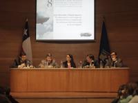 Los profesores e integrantes de la Mesa IEI-INAP, Daniel Aguirre, José Morandé, Tatiana Rein, Arnaud Mercier y Alvaro Ramírez.