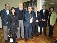 Miguel Allende, Verónica Cornejo, Ricardo Uauy, Rector Ennio Vivaldi, Walter Sánchez, Fernando Lund y Rosa Devés.
