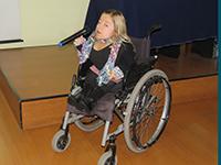 María Soledad Álamos expuso sobre el problema de la accesibilidad en Chile.