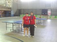 Daniela Reinero y Pamela Muza, triunfadoras en Tenis de Mesa Damas.