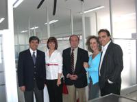 Autoridades de la Universidad Cooperativa junto al Decano Julio Ramírez y al Dr. Luis Felipe Jiménez.