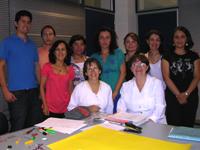 Los profesores que asistieron al Curso Bicentenario, junto a las académicas, Prof. Marta Gajardo y Prof. Gittith Sánchez. 