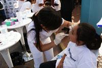 Medición de placa bacteriana en los niños de Santiago