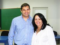 Director del Depto. de Odontología Restauradora U. Chile,  con la Prof. Osnara Mongruel , Directora de Postgrado de Odontología, de Ponta Grossa