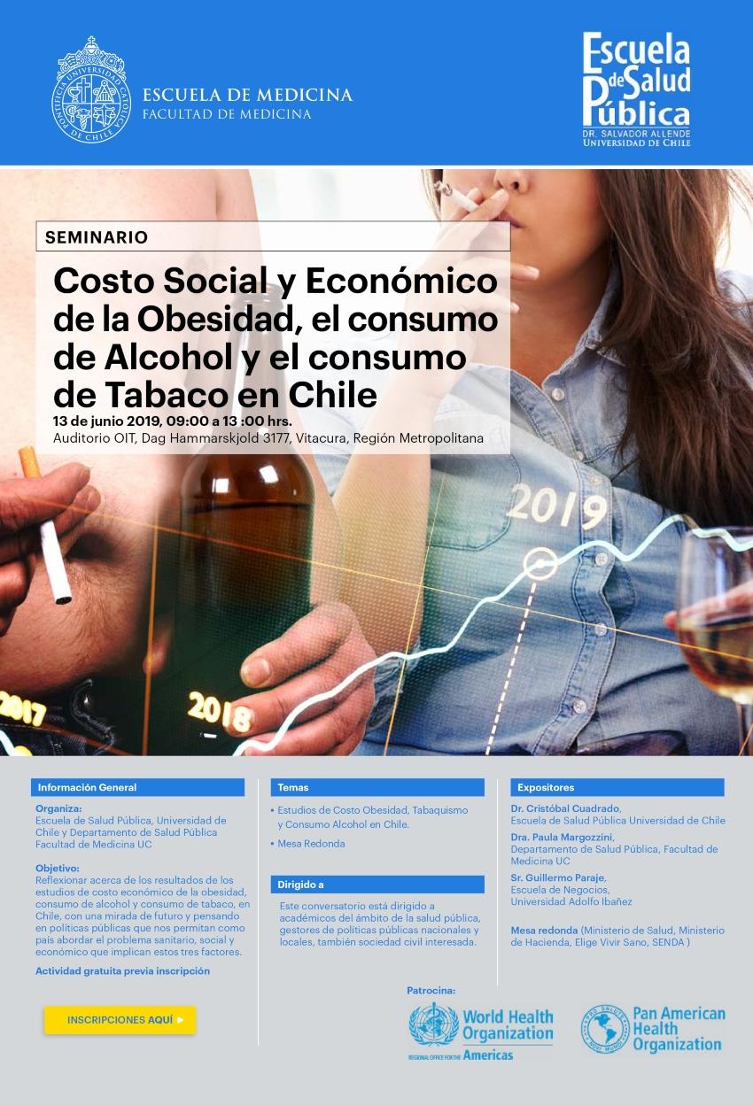 Seminario Costo Social y Económico de la Obesidad, el consumo de Alcohol y de Tabaco en Chile