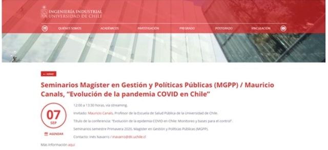 Evolución de la  pandemia COVID en Chile