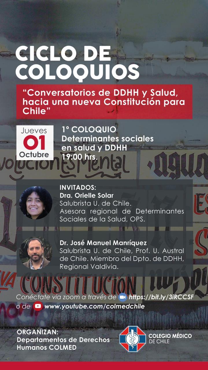1º Coloquio:  "Determinantes sociales en salud y DDHH"