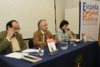 Los doctores Mario Parada, Jaime Llambías y ministra Carmen Castillo presentaron el libro.