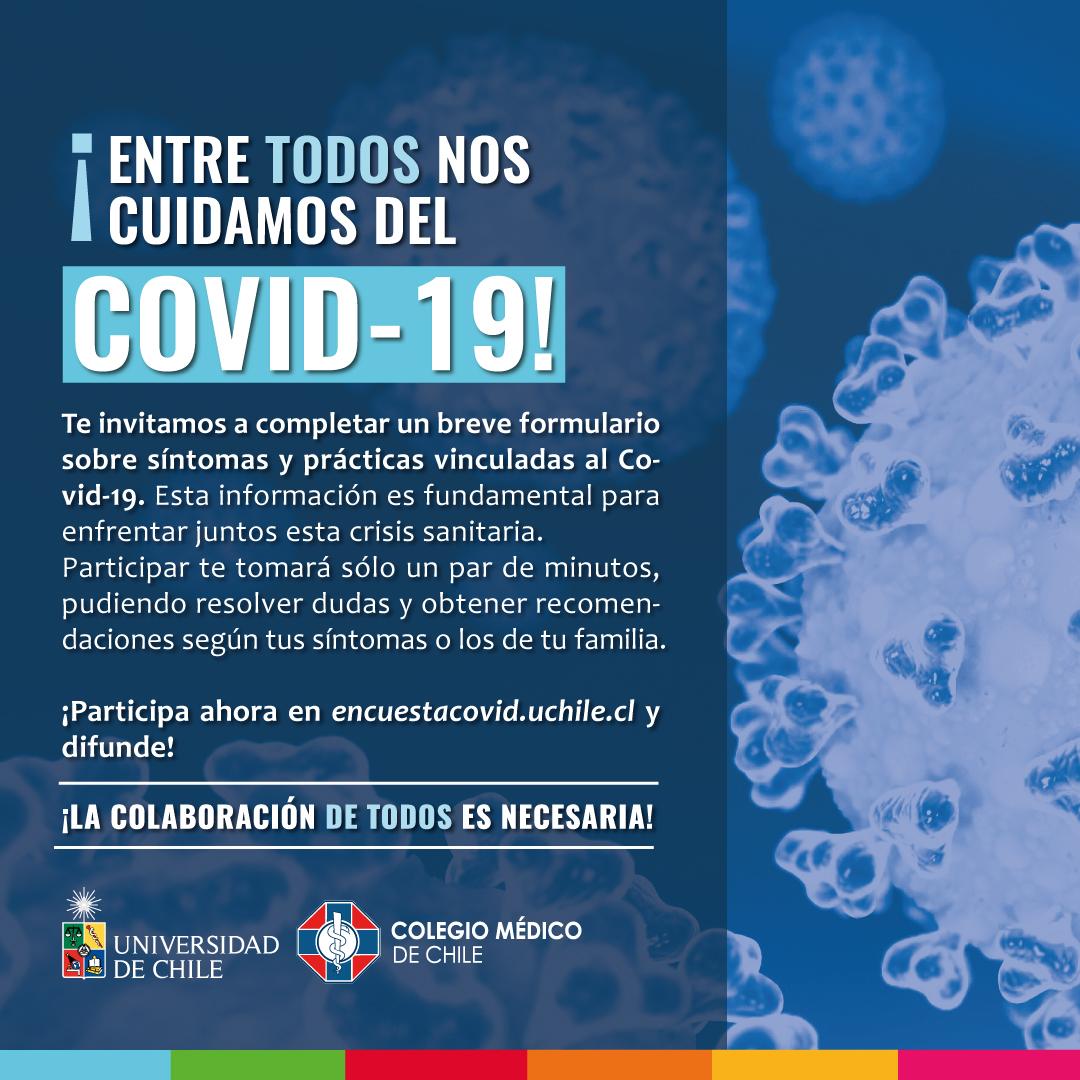 U. de Chile y Colegio Médico lanzan encuesta nacional para recopilar datos relevantes sobre COVID-19