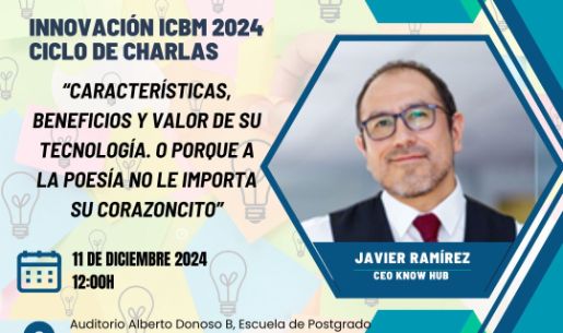 Innovación ICBM – Ciclo de Charlas – 11 de diciembre – Javier Ramírez – Características, Beneficios y Valor de su Tecnología. O porque a la Poesía no le importa su coranzoncito