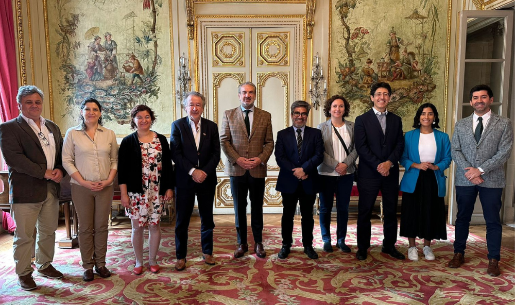 Autoridades y académicos en la Embajada de Chile en Francia 
