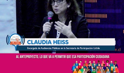 Claudia Heiss en foro Hablemos TodUs