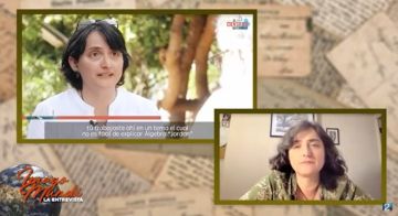 Dra. Anita Rojas Rodríguez, académica del Departamento de Matemáticas de la Facultad de Ciencias, entrevistada en el Canal 2 de San Antonio