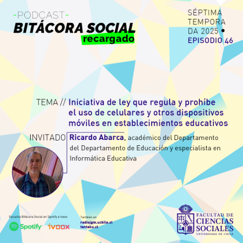 Episodio 46 del podcast Bitácora Social se introdujo en el debate sobre la prohibición de celulares en establecimientos educacionales.