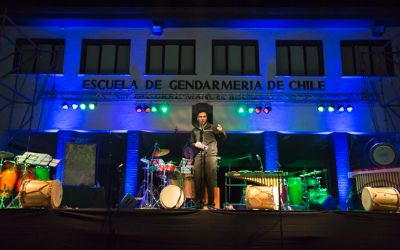 Concierto de Dakel en la Escuela de Gendarmería de Chile.