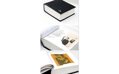 Hiromi Délano Monma - Libro / grabado "R" 2007, recopilación de poesía y literatura con imágenes. Caligrafiada por Hiromi Delano M. Encuadernación a mano. 462 páginas