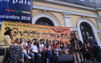Mundo migrante, indígena, académico y cultural se reunió a reivindicar los Derechos Humanos