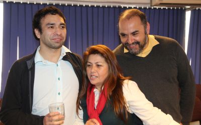 Nicolás León, Estrella Muñoz y Leonardo Reyes. 