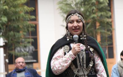 Estudiantes y comunidad mapuche celebraron por primera vez el We Tripantu en la Casa Central de la U. de Chile